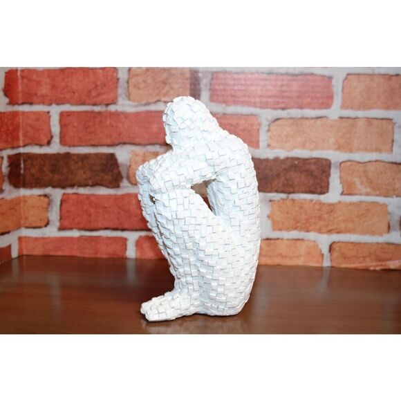 Modern Art Sculpture Resin Sitting man Position body statue #A30 - Picture 1 of 7
